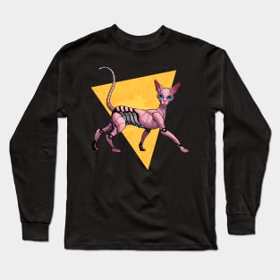 Cyber Sphynx Cat Long Sleeve T-Shirt